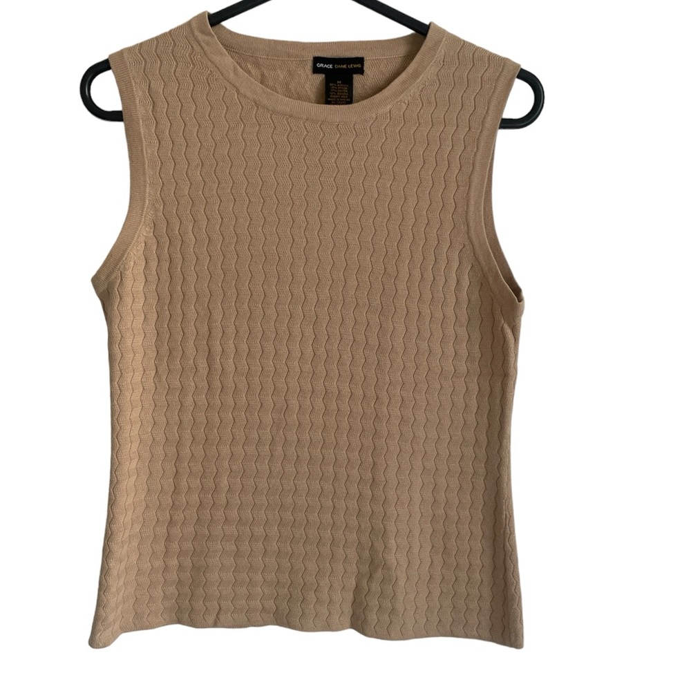 Brown Sweater Vest top by Grace Dane Lewis. In great condition.